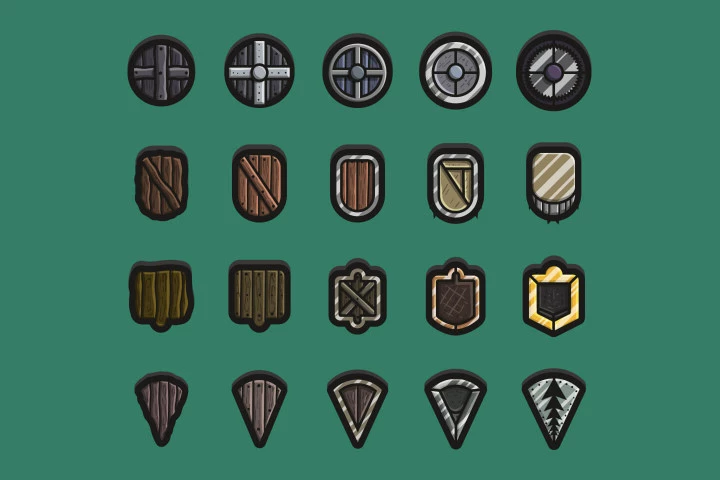 Free Shield 2D Game Assets Pack