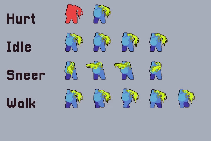 Free Swamp Bosses Pixel Art Character Pack