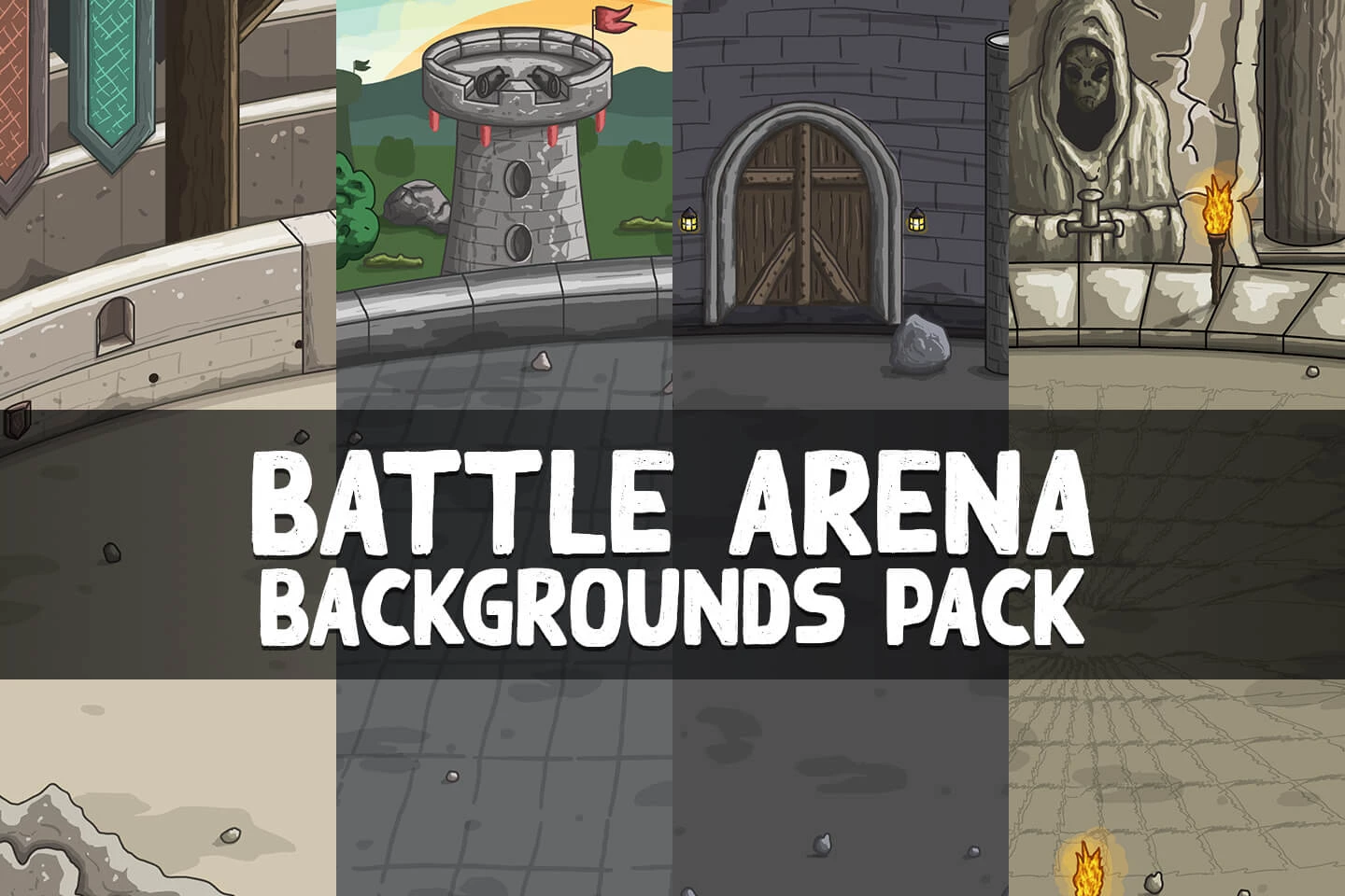 Battle Arena Backgrounds Pack - CraftPix.net