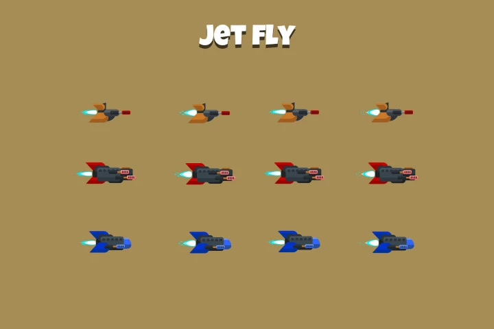 Combat Vehicle Sprites Flat Design