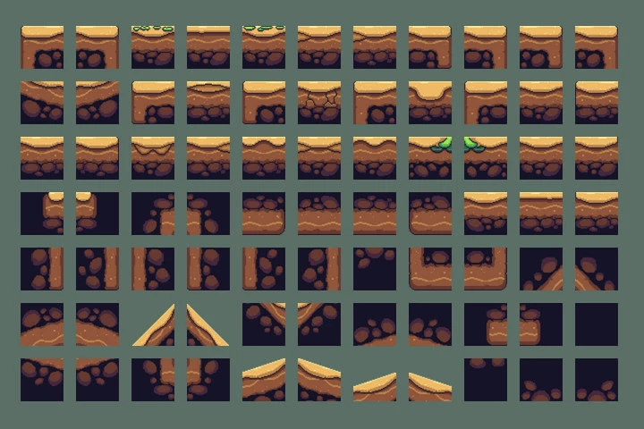 Desert Pixel Art Environment Assets Pack