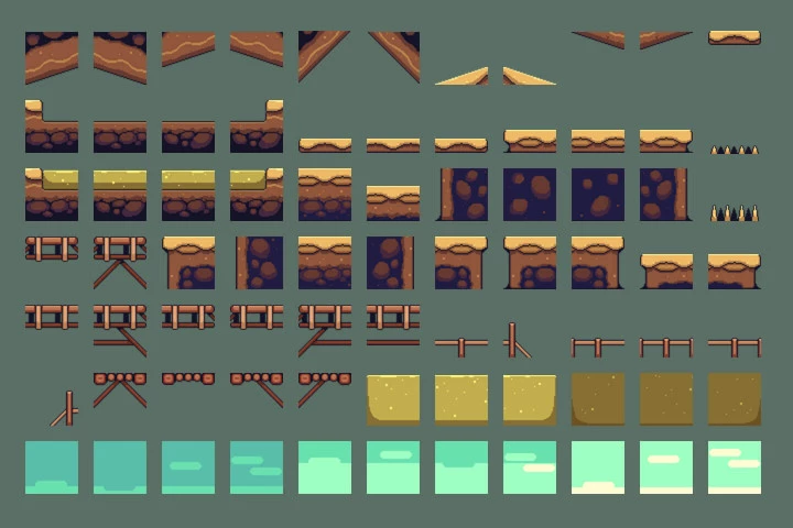 Desert Pixel Art Environment Assets Pack