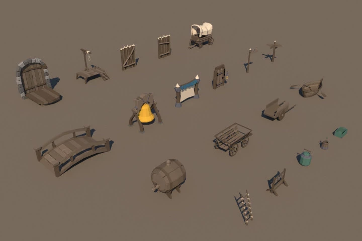 Environment Props 3D Low Poly Pack