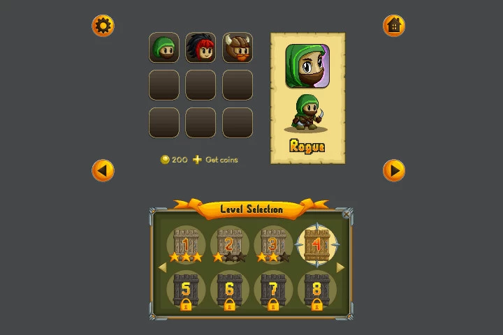 Fantasy Platformer Game UI