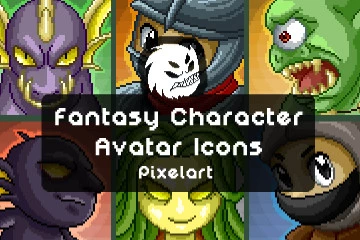 Free Fantasy Character Avatar Icons Pixel Art