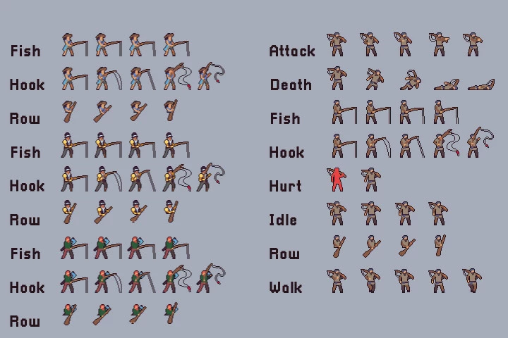 Free Fishing Game Assets Pixel Art Pack