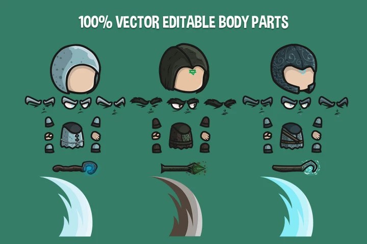 Magician Chibi 2D Game Sprites