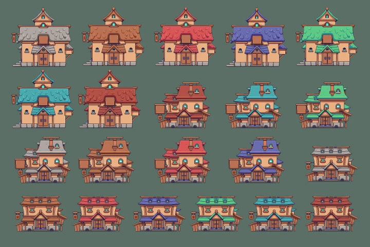 Village Pixel Art Environment Assets Pack