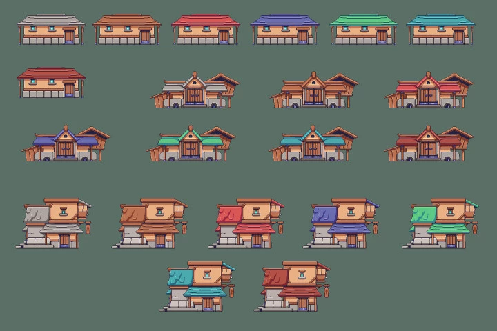 Village Pixel Art Environment Assets Pack