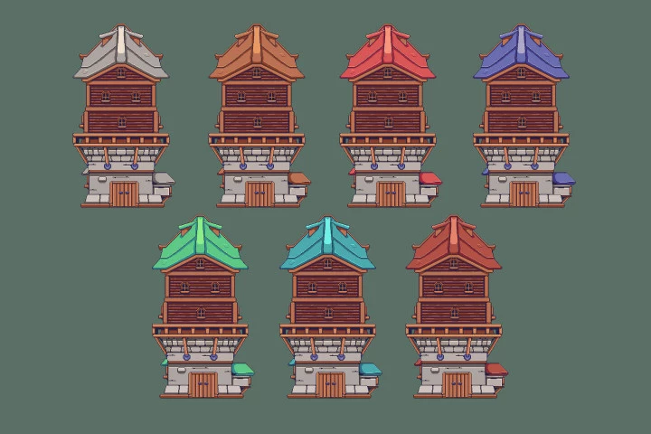 Village Pixel Art Environment Assets Pack