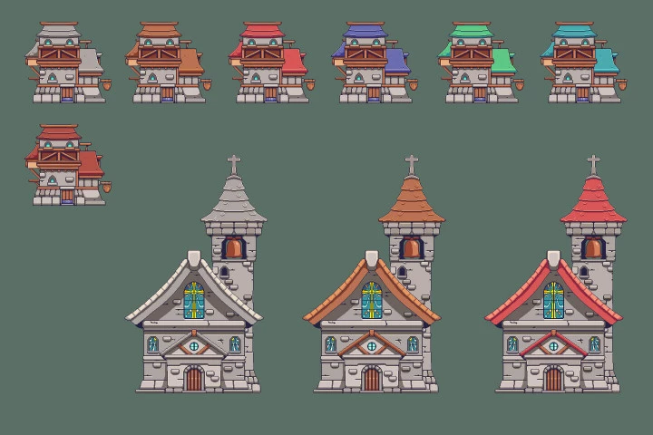 Village Pixel Art Environment Assets Pack