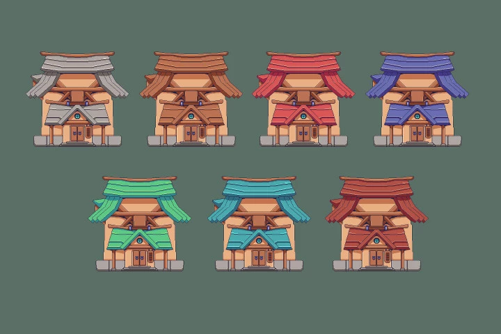 Village Pixel Art Environment Assets Pack