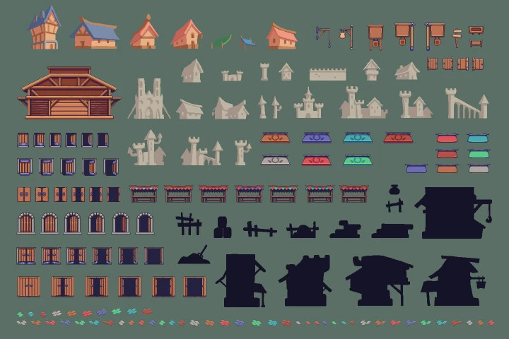 Village Pixel Art Environment Assets Pack