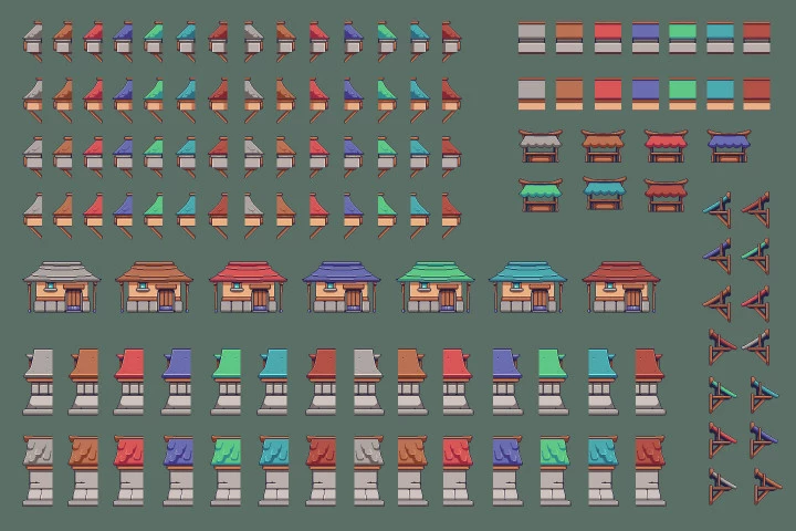 Village Pixel Art Environment Assets Pack