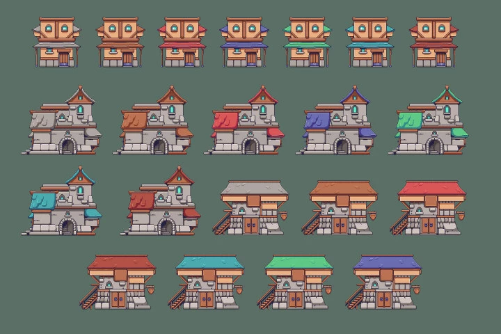 Village Pixel Art Environment Assets Pack