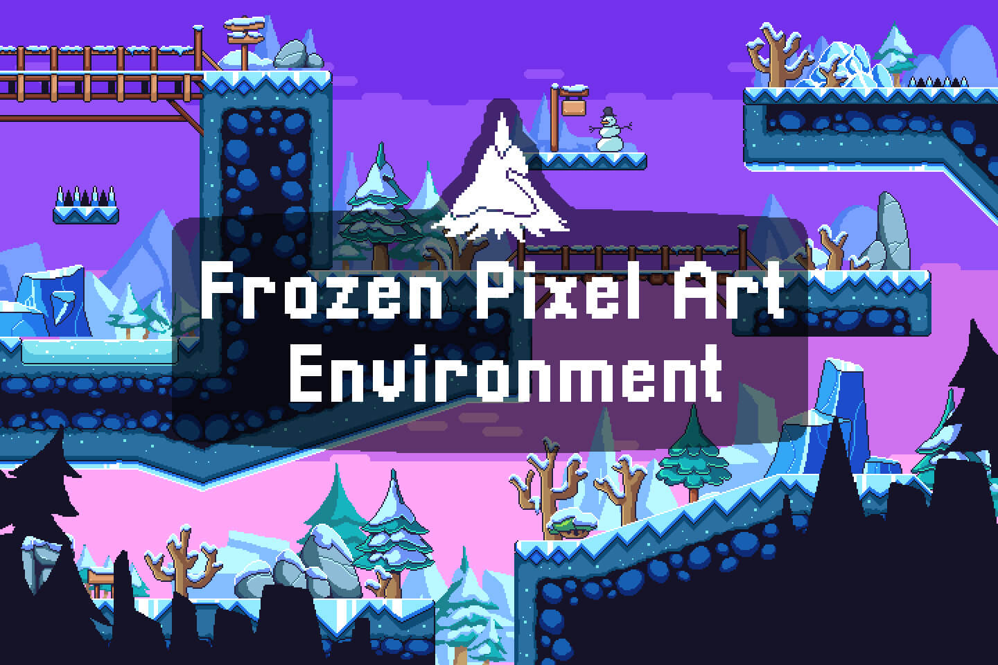 Frozen Pixel Art Environment Assets Pack - CraftPix.net