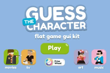 Guess the Character Flat Game Kit