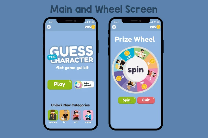 Guess the Character Flat Game Kit