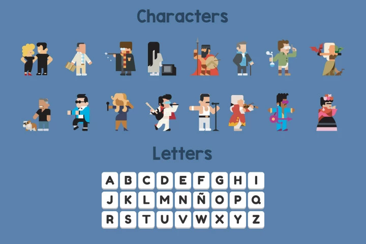 Guess the Character Flat Game Kit
