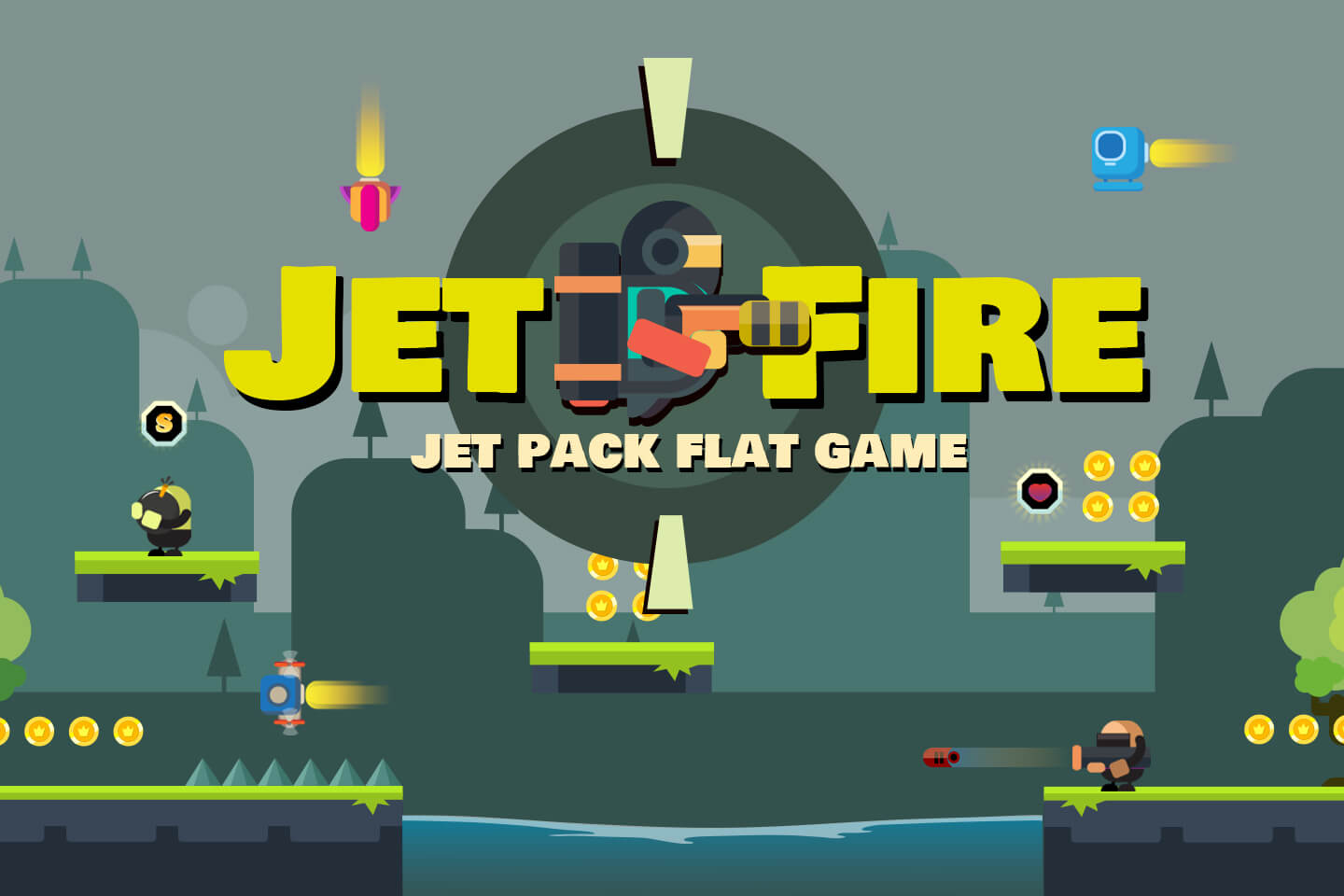 Jetpack Flat 2d Game Kit Craftpix Net