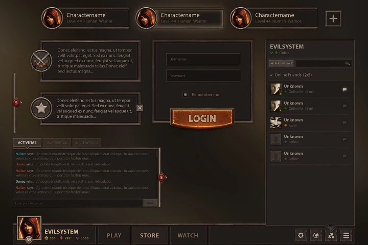RPG Game UI