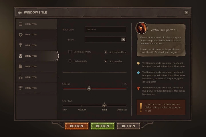 RPG Game UI