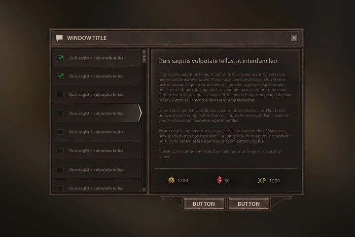 RPG Game UI