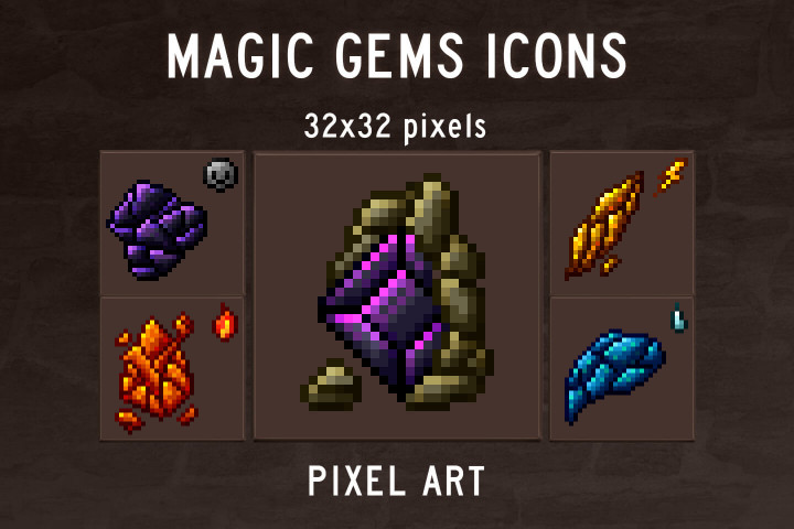 Demon Loot Icons 32x32 Pixel Art Pack - Craftpix.net