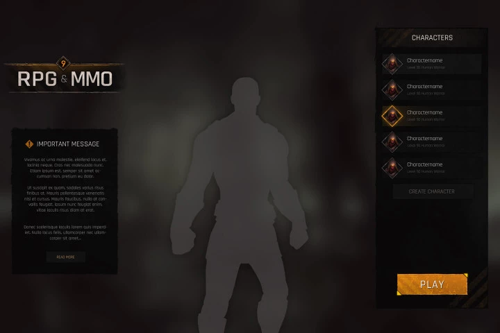 RPG & MMO Game UI