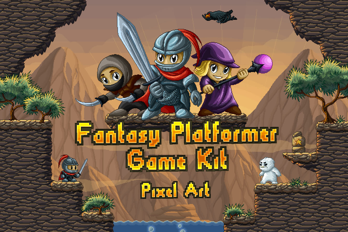 Super Pixel Platformer Set