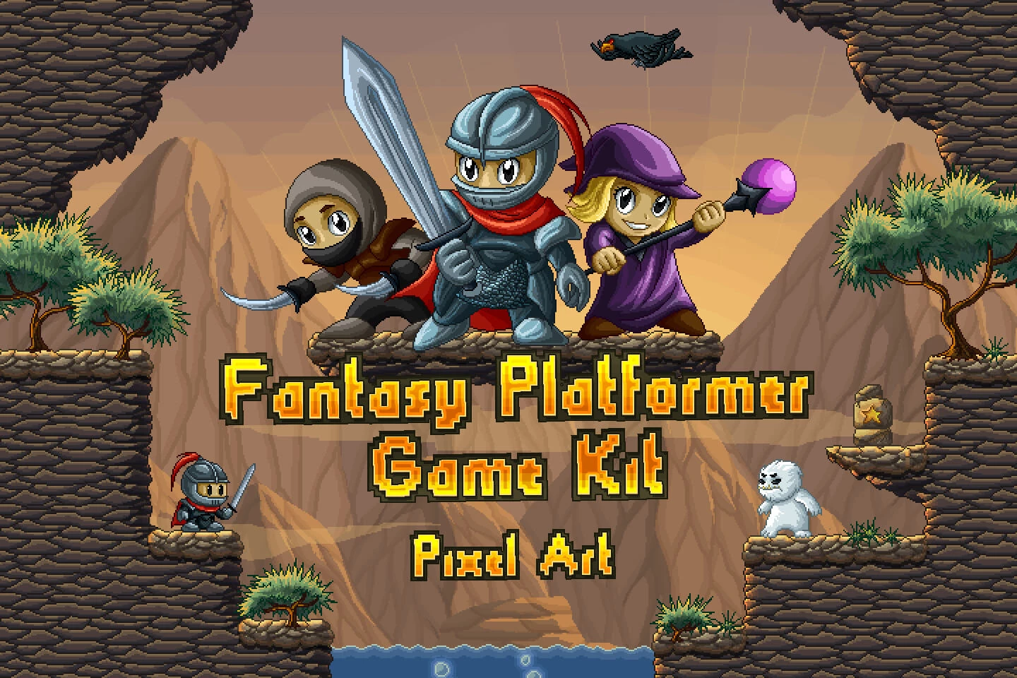 Fantasy Platformer Game Kit Pixel Art
