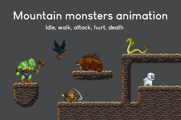 Fantasy Platformer Game Kit Pixel Art
