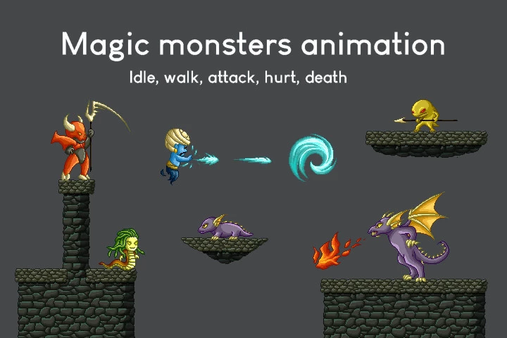 Fantasy Platformer Game Kit Pixel Art