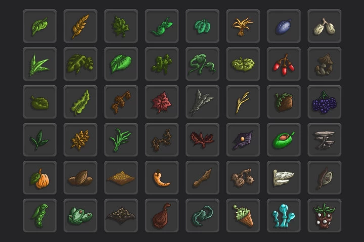 Free Alchemy Herbs Vector Icons