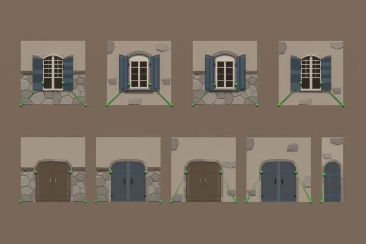 Medieval Building 3D Low Poly Models