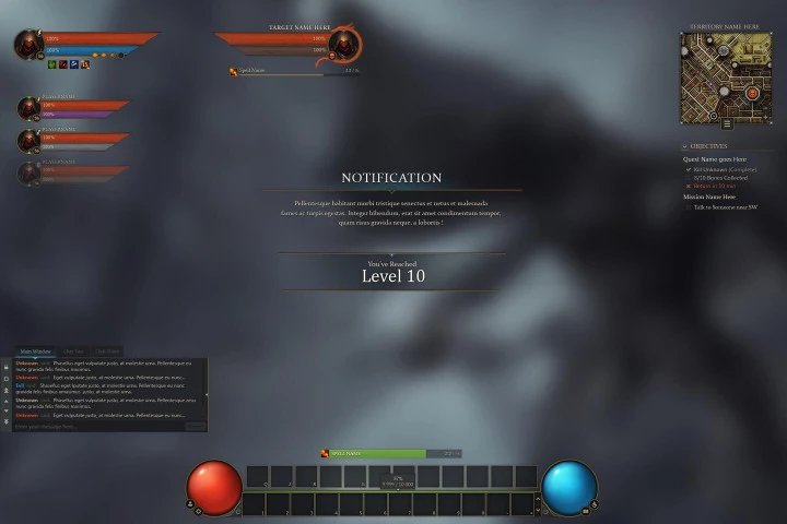 RPG & MMO Game User Interface