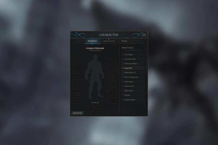 RPG & MMO Game User Interface