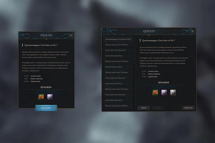 RPG & MMO Game User Interface