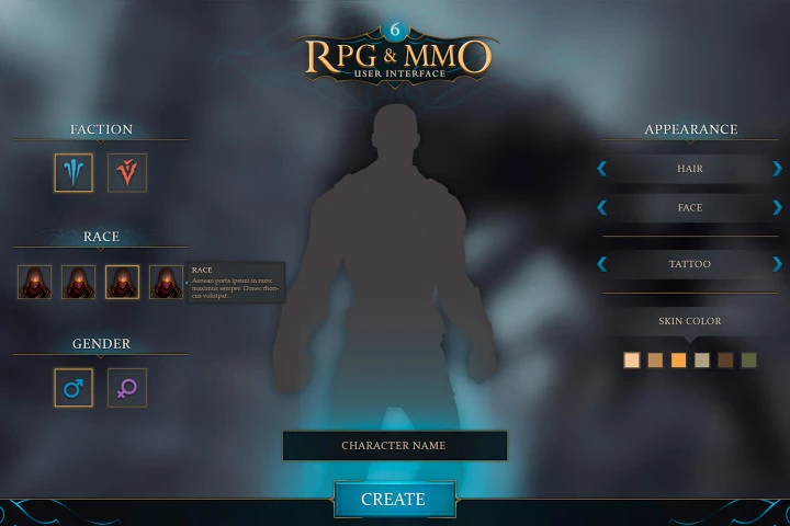 RPG & MMO Game User Interface