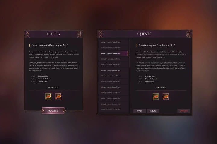 RPG and MMO UI X