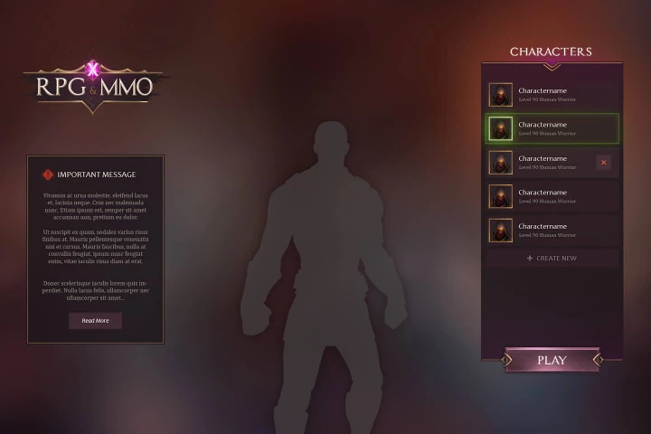 RPG and MMO UI X