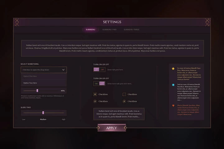 RPG and MMO UI X