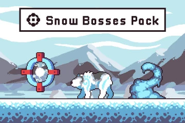 Snow Bosses Game Character Pixel Art Pack