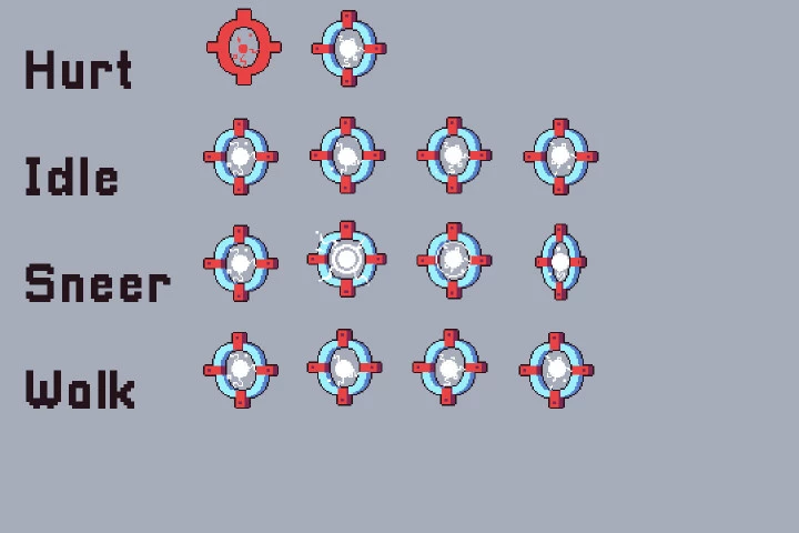 Snow Bosses Game Character Pixel Art Pack