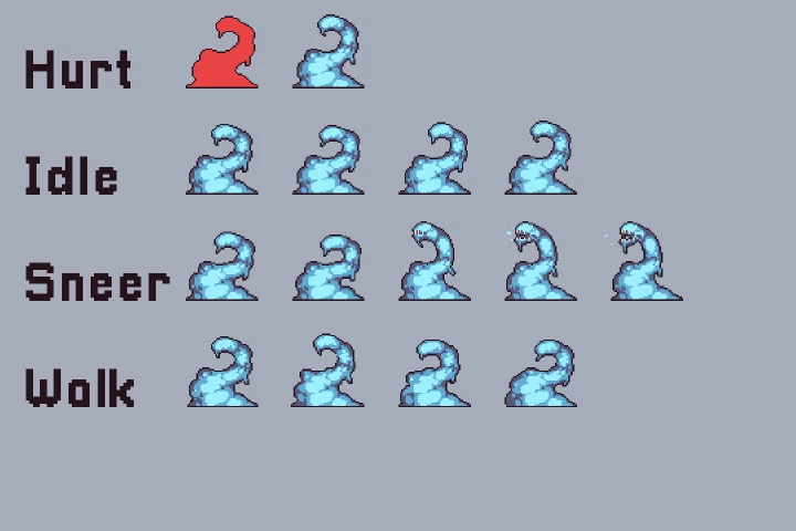 Snow Bosses Game Character Pixel Art Pack