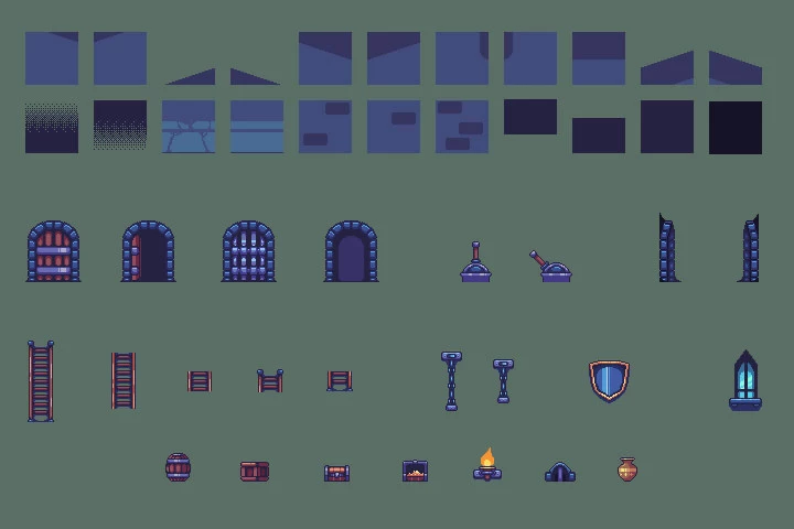 Free Medieval Tileset Pixel Art Pack