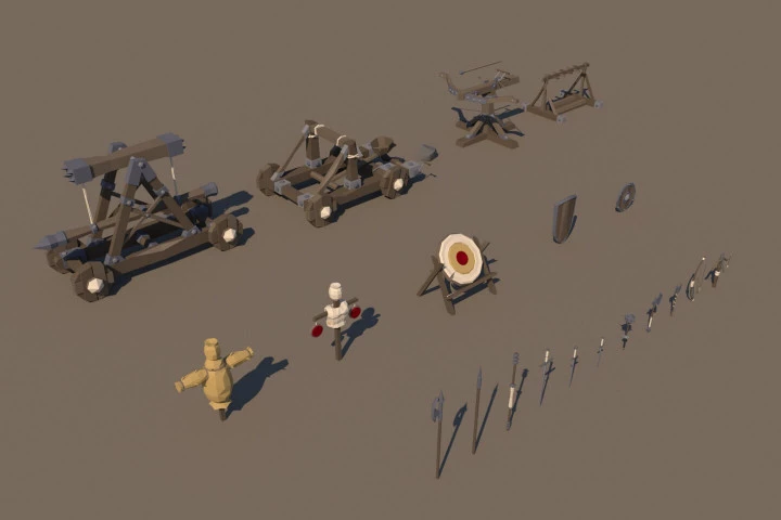 Medieval Weapons 3D Low Poly Models