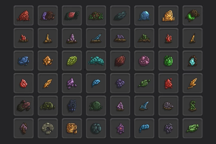 RPG Gems Vector Icons