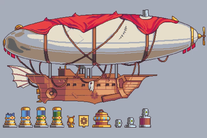 Steampunk Game Assets Pack Pixel Art