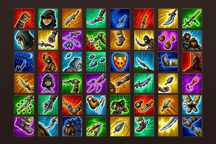 Thief Skills Pixel Art Icon Pack